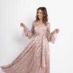 Βραδυνο φόρεμα μαξι Λουρεξ ροζ3