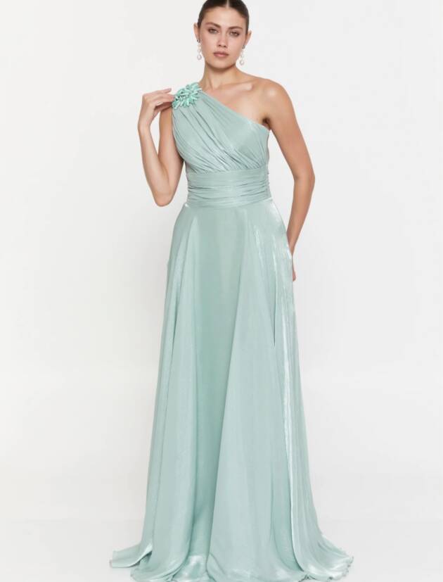 Μαξι αμπιγιε φόρεμα βεραμάν τεχνητό μετάξι2